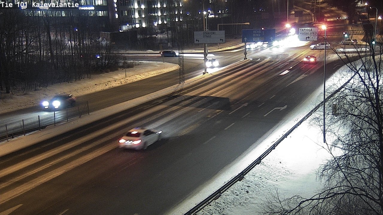 Weather Camera Image Väg 101 Kalevalantie, Espoo, Uusimaa