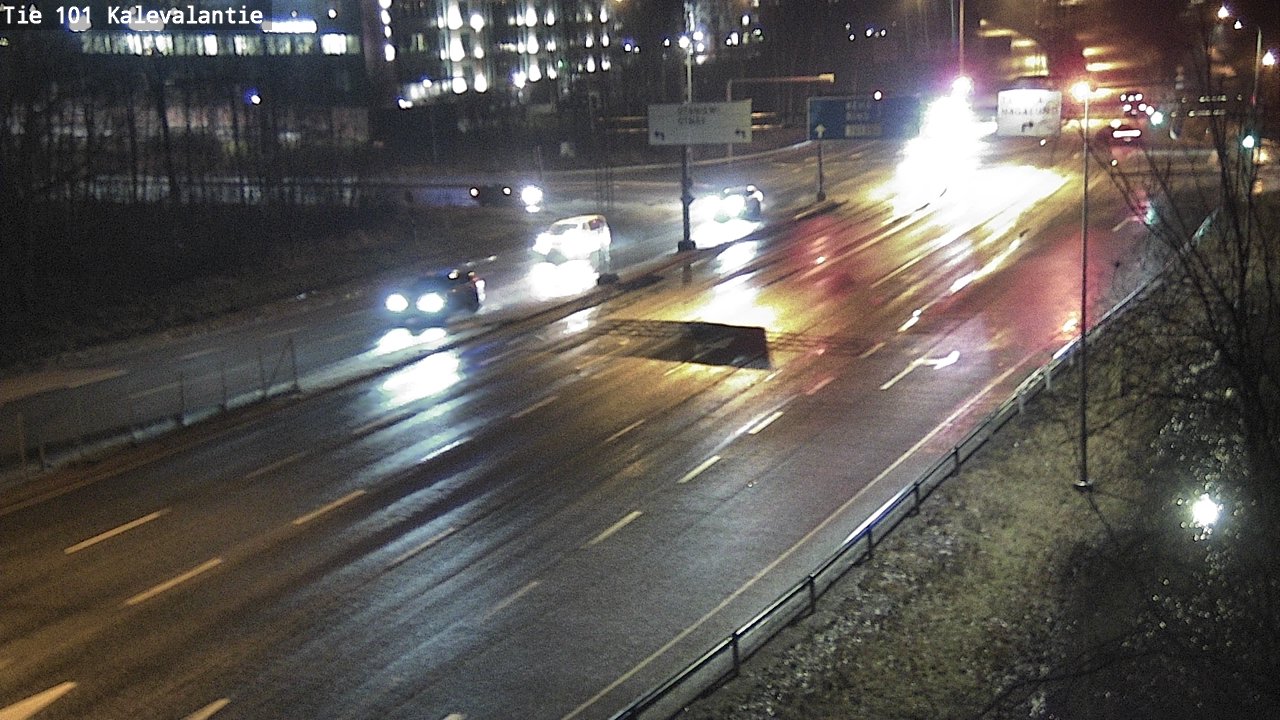 Weather Camera Image Väg 101 Kalevalantie, Espoo, Uusimaa