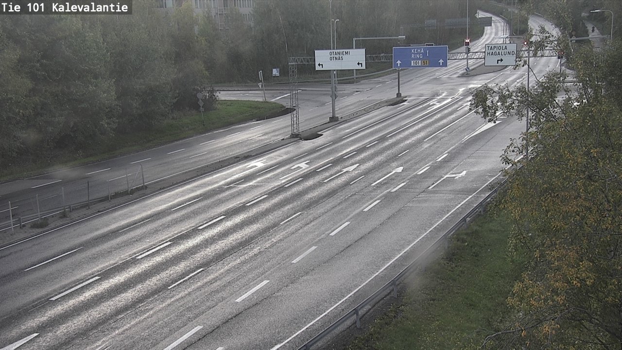 Weather Camera Image Road 101 Kalevalantie, Espoo, Uusimaa