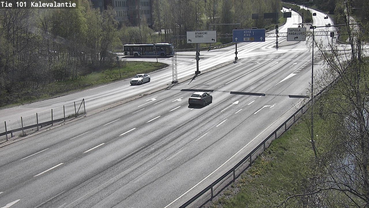 Weather Camera Image Road 101 Kalevalantie, Espoo, Uusimaa