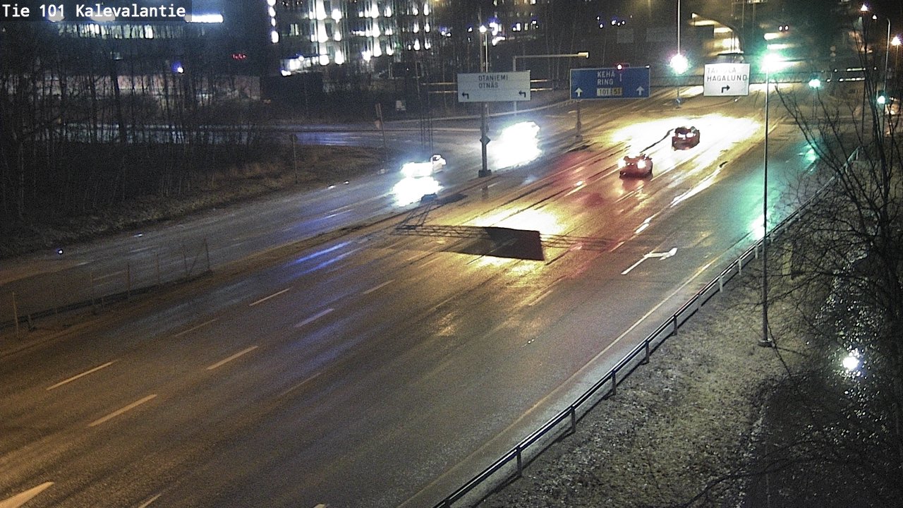 Weather Camera Image Väg 101 Kalevalantie, Espoo, Uusimaa