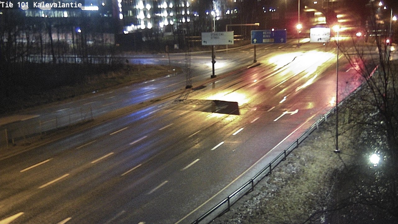 Weather Camera Image Väg 101 Kalevalantie, Espoo, Uusimaa