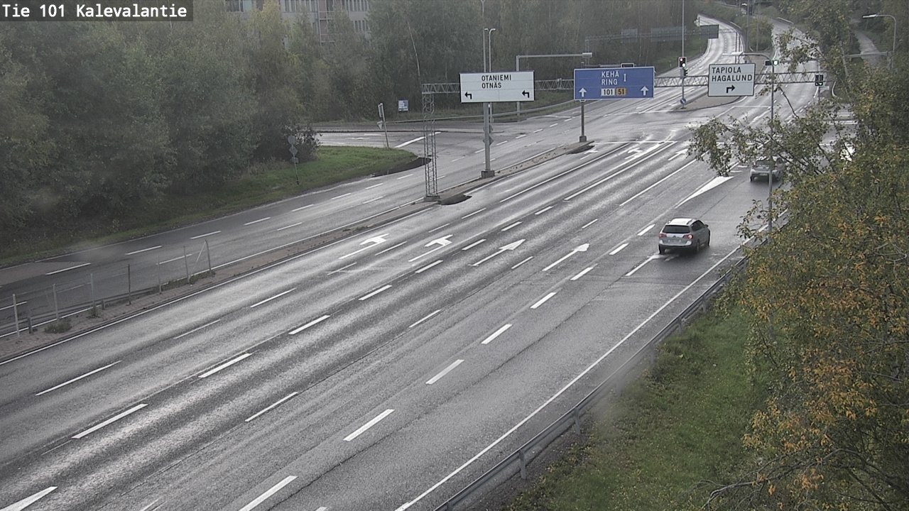 Weather Camera Image Road 101 Kalevalantie, Espoo, Uusimaa
