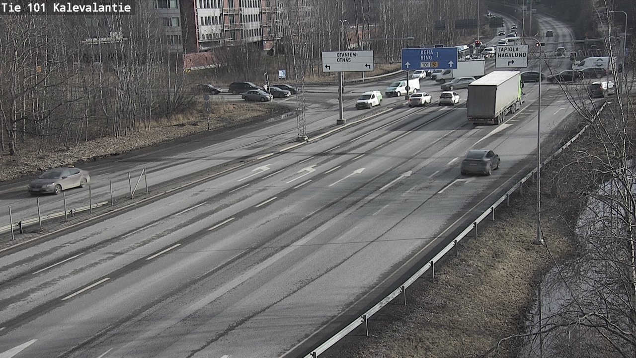 Weather Camera Image Väg 101 Kalevalantie, Espoo, Uusimaa