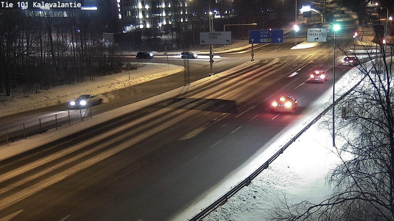 Weather Camera Image Väg 101 Kalevalantie, Espoo, Uusimaa