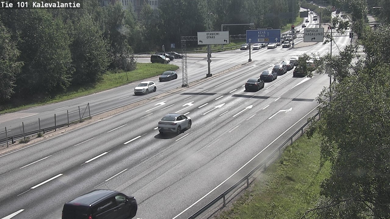 Weather Camera Image Road 101 Kalevalantie, Espoo, Uusimaa