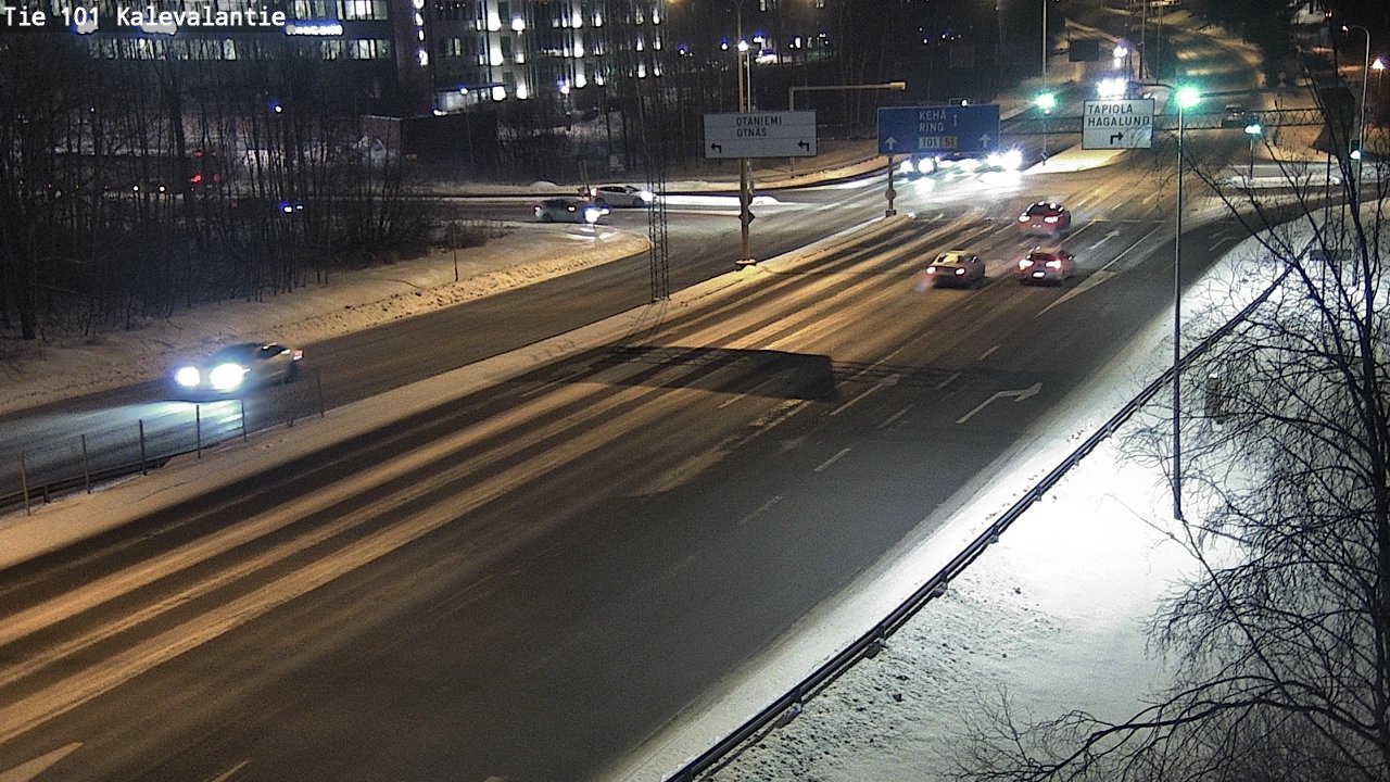 Weather Camera Image Road 101 Kalevalantie, Espoo, Uusimaa