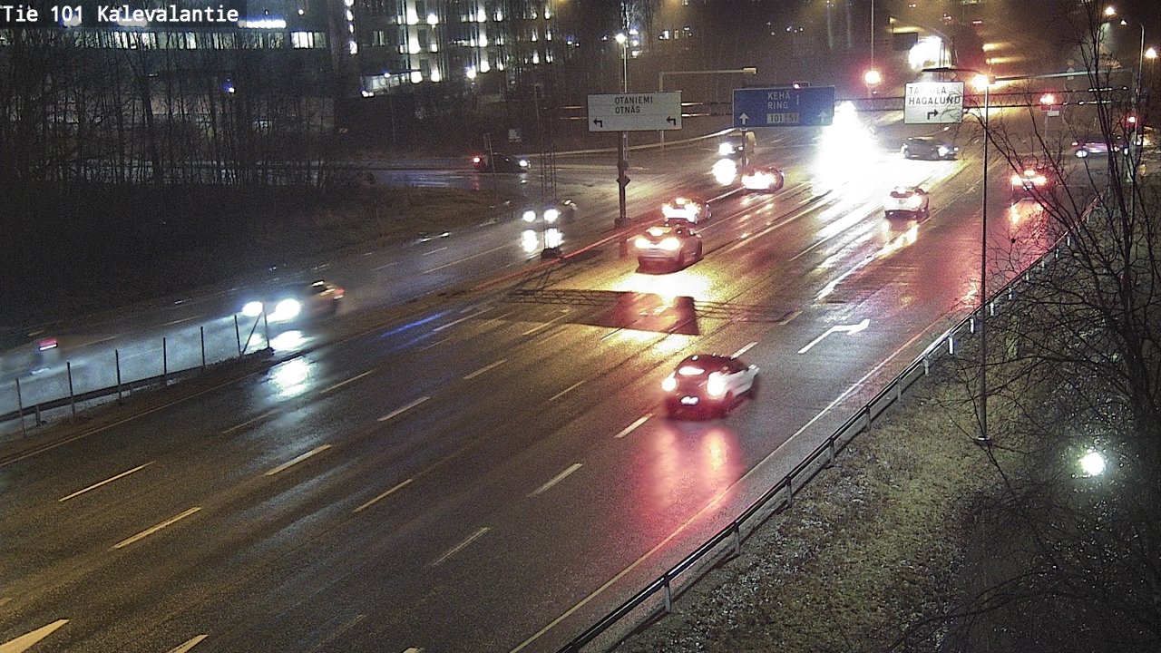 Weather Camera Image Väg 101 Kalevalantie, Espoo, Uusimaa