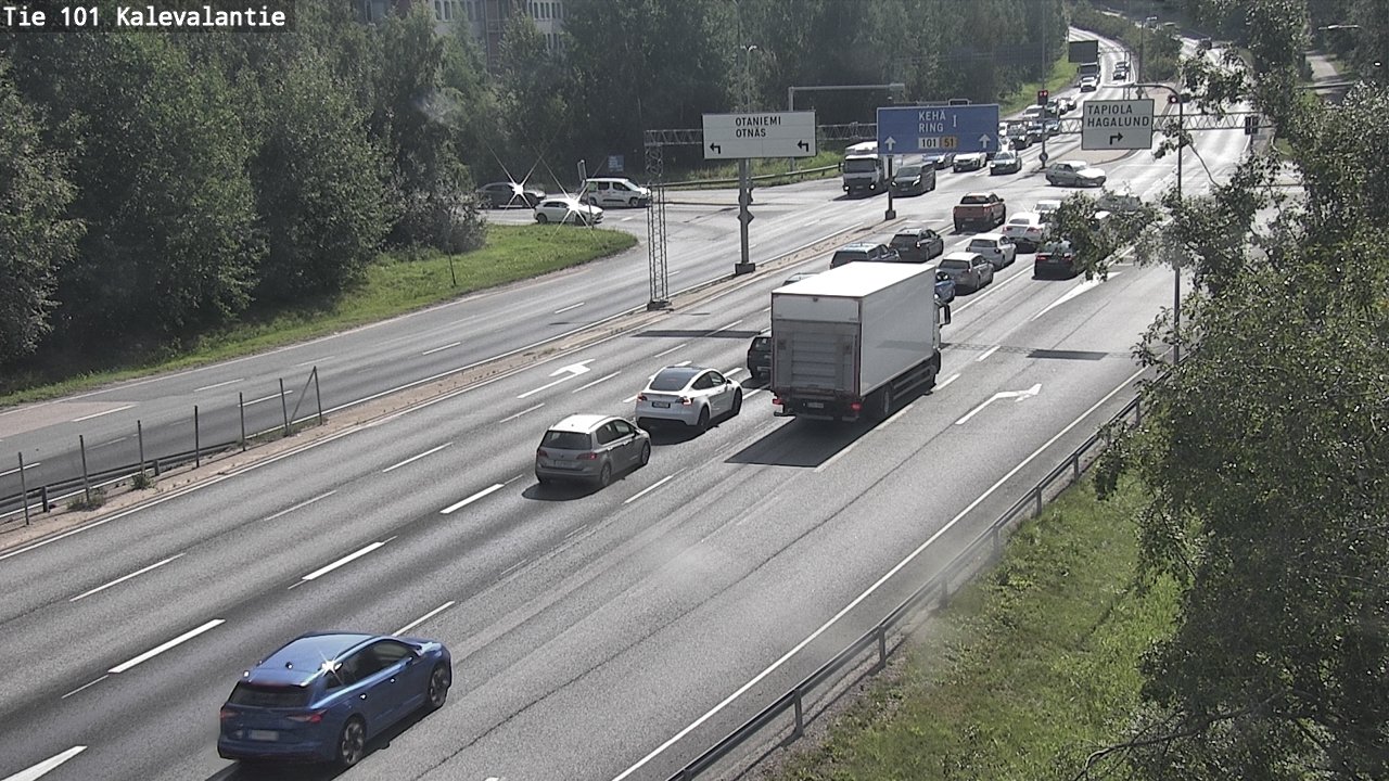 Weather Camera Image Road 101 Kalevalantie, Espoo, Uusimaa