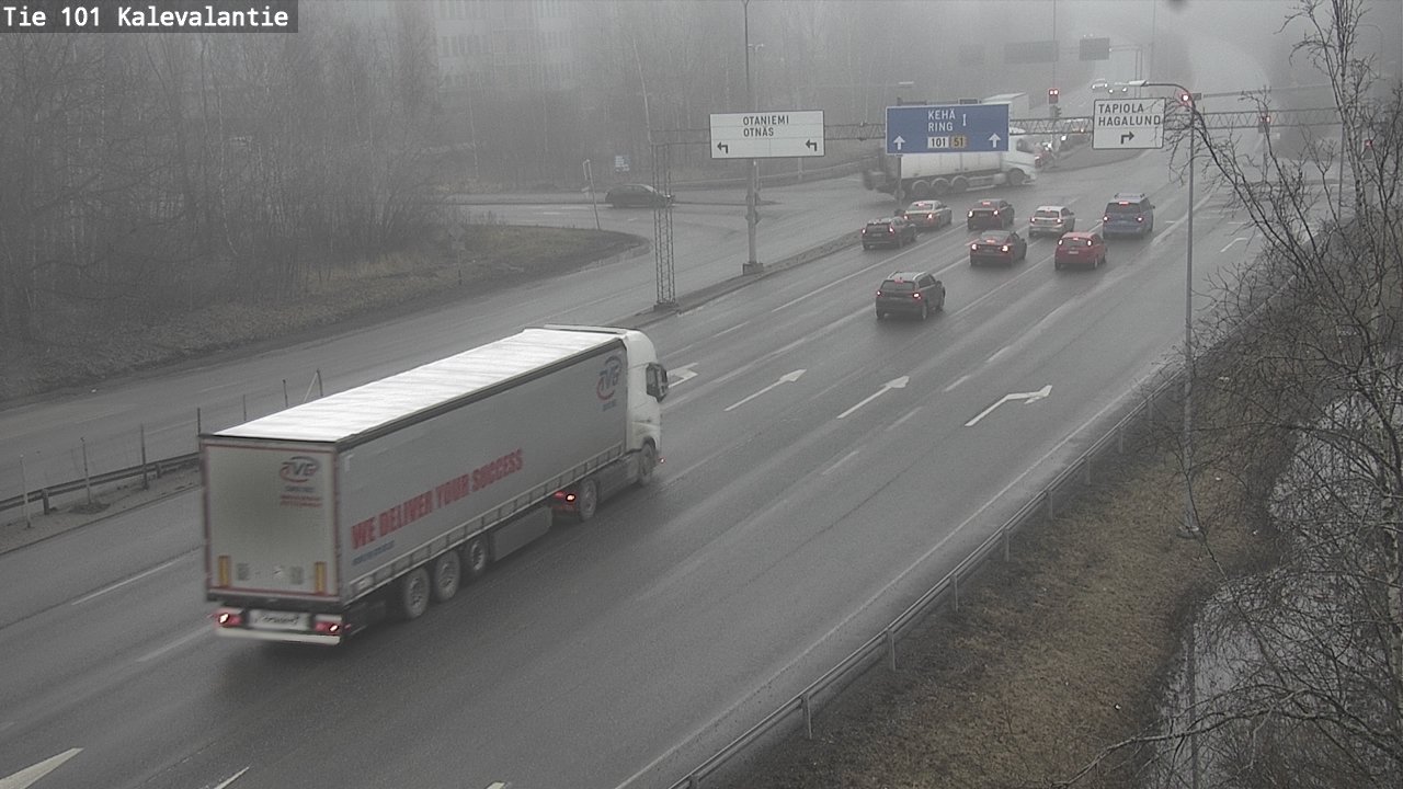 Weather Camera Image Väg 101 Kalevalantie, Espoo, Uusimaa