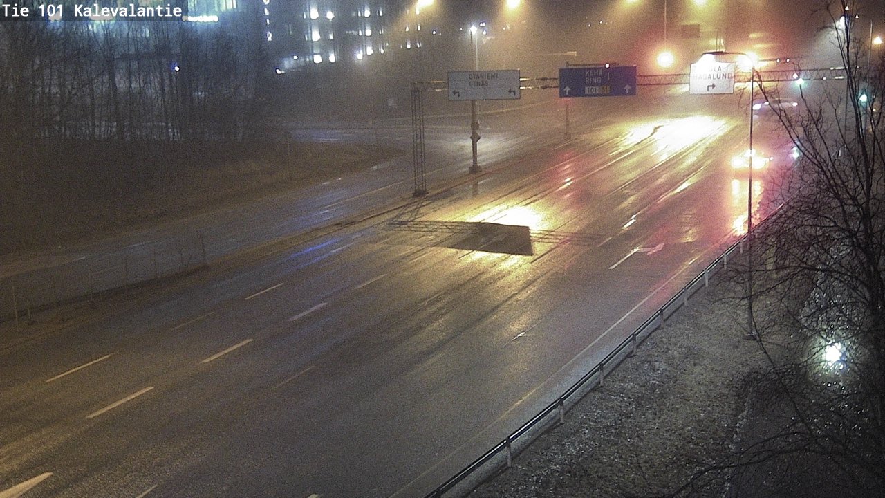 Weather Camera Image Väg 101 Kalevalantie, Espoo, Uusimaa