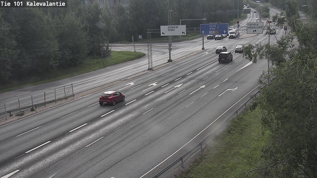 Weather Camera Image Road 101 Kalevalantie, Espoo, Uusimaa