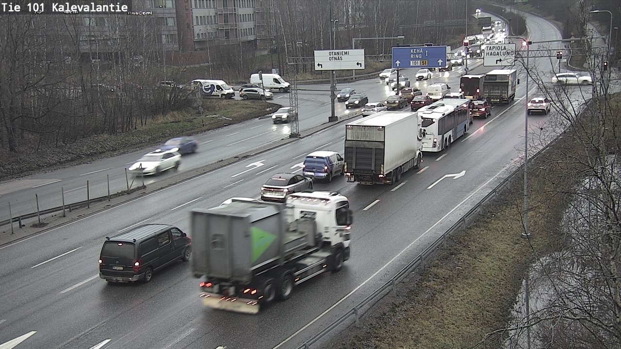 Weather Camera Image Väg 101 Kalevalantie, Espoo, Uusimaa