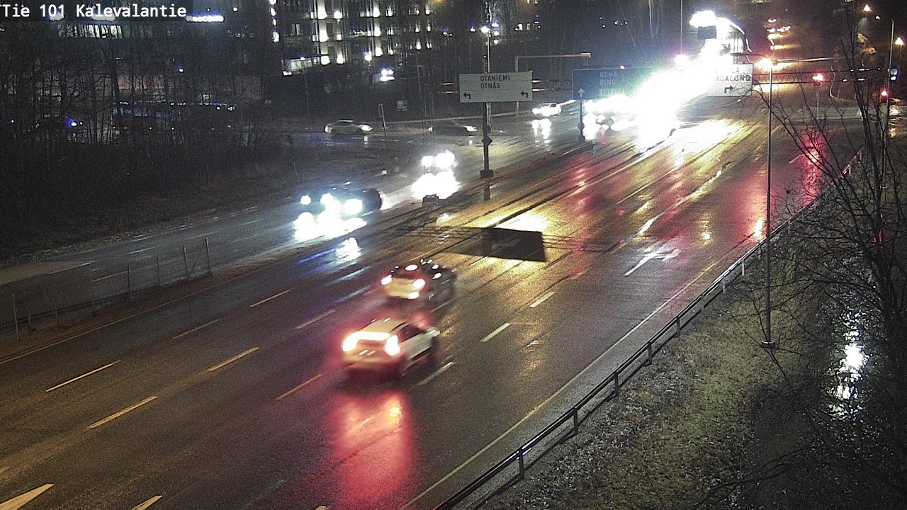 Weather Camera Image Väg 101 Kalevalantie, Espoo, Uusimaa
