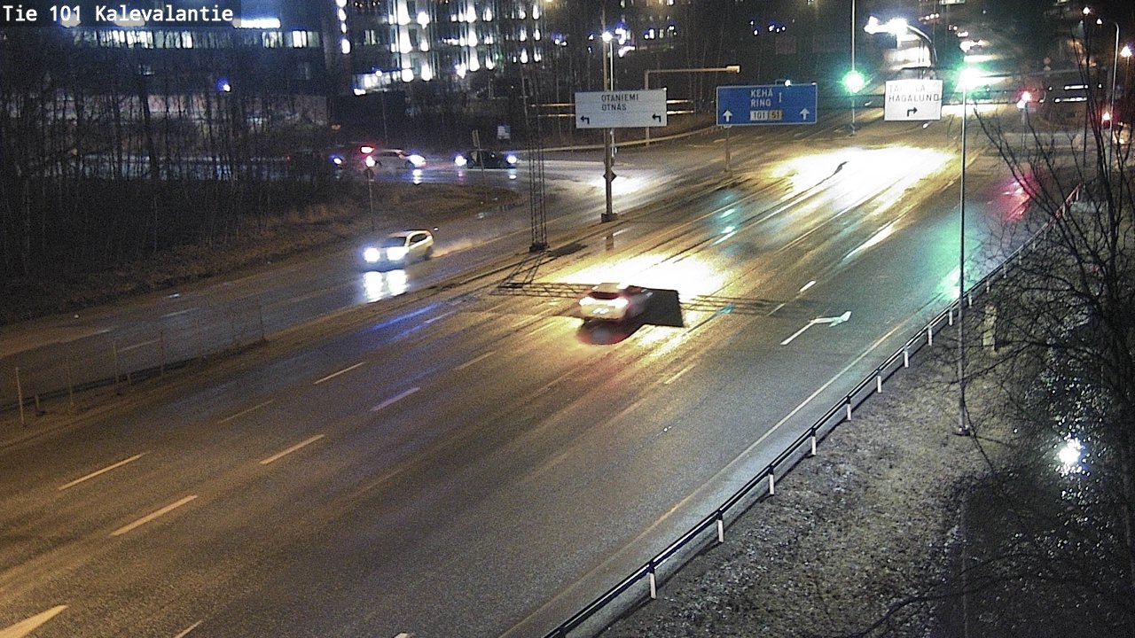 Weather Camera Image Väg 101 Kalevalantie, Espoo, Uusimaa