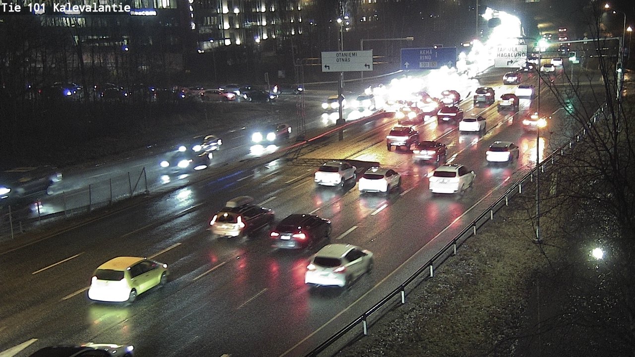 Weather Camera Image Väg 101 Kalevalantie, Espoo, Uusimaa