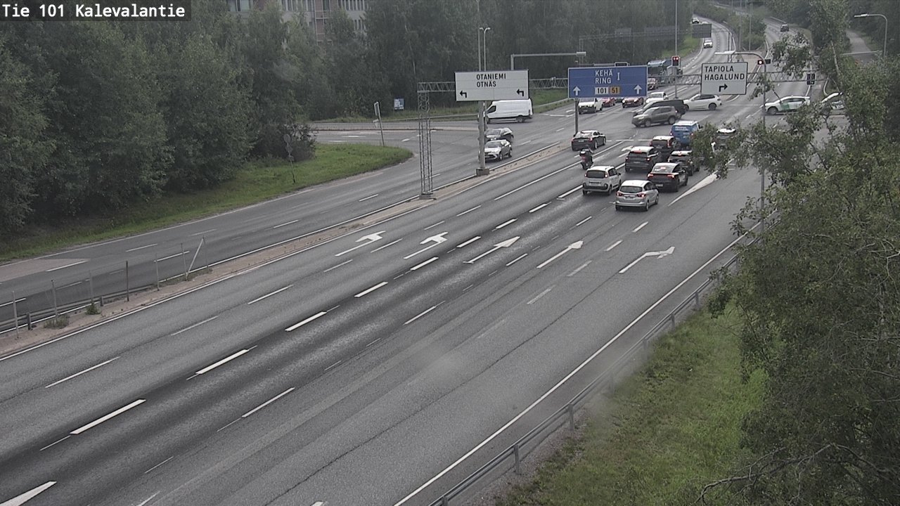 Weather Camera Image Road 101 Kalevalantie, Espoo, Uusimaa