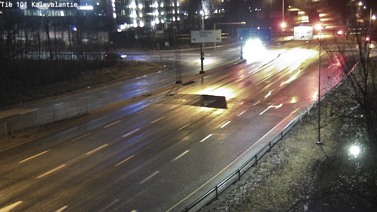 Weather Camera Image Väg 101 Kalevalantie, Espoo, Uusimaa