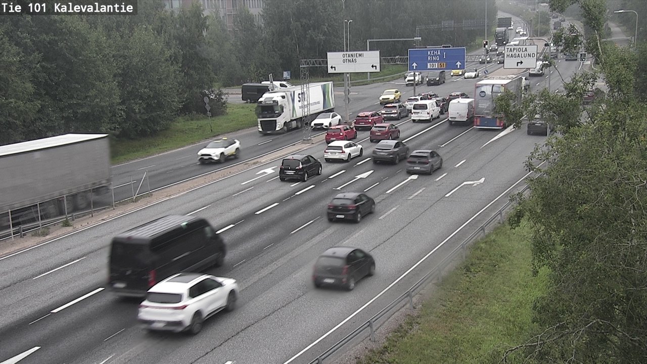 Weather Camera Image Väg 101 Kalevalantie, Espoo, Uusimaa