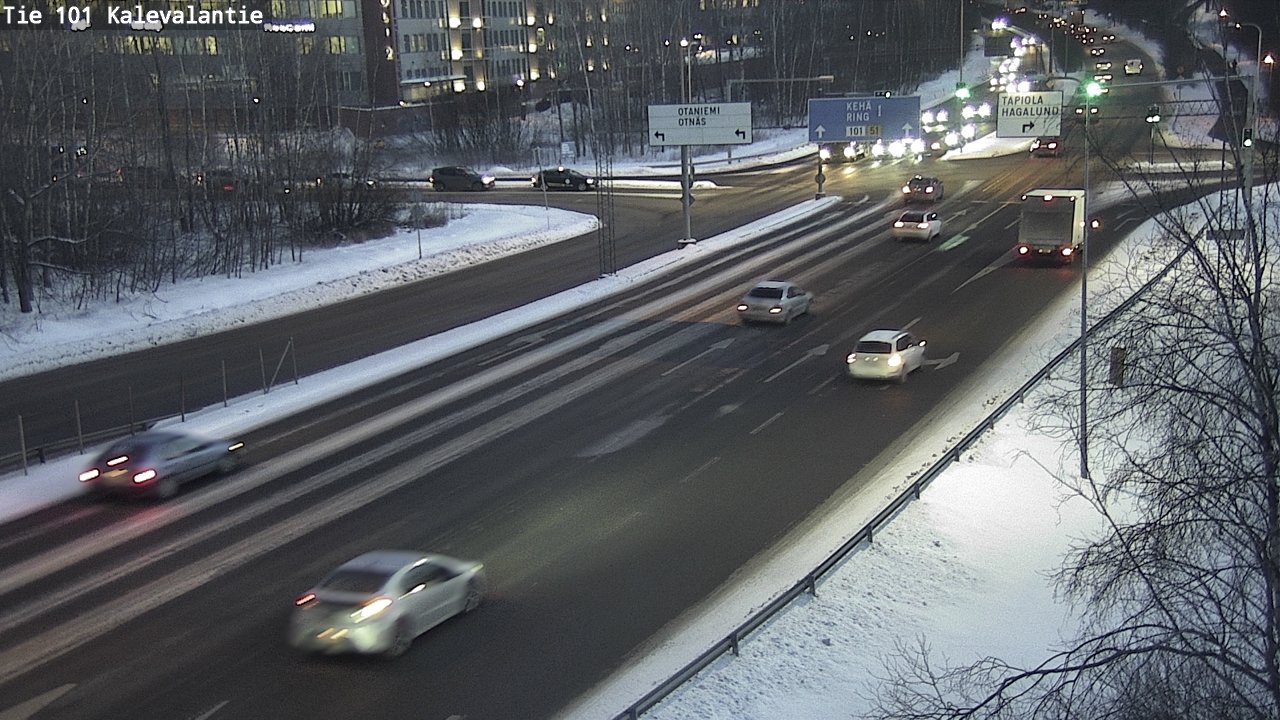 Weather Camera Image Road 101 Kalevalantie, Espoo, Uusimaa