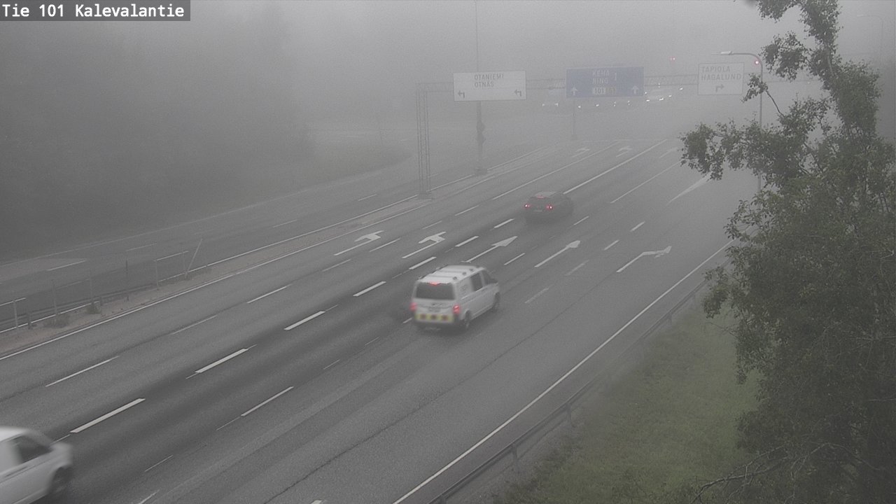 Weather Camera Image Väg 101 Kalevalantie, Espoo, Uusimaa