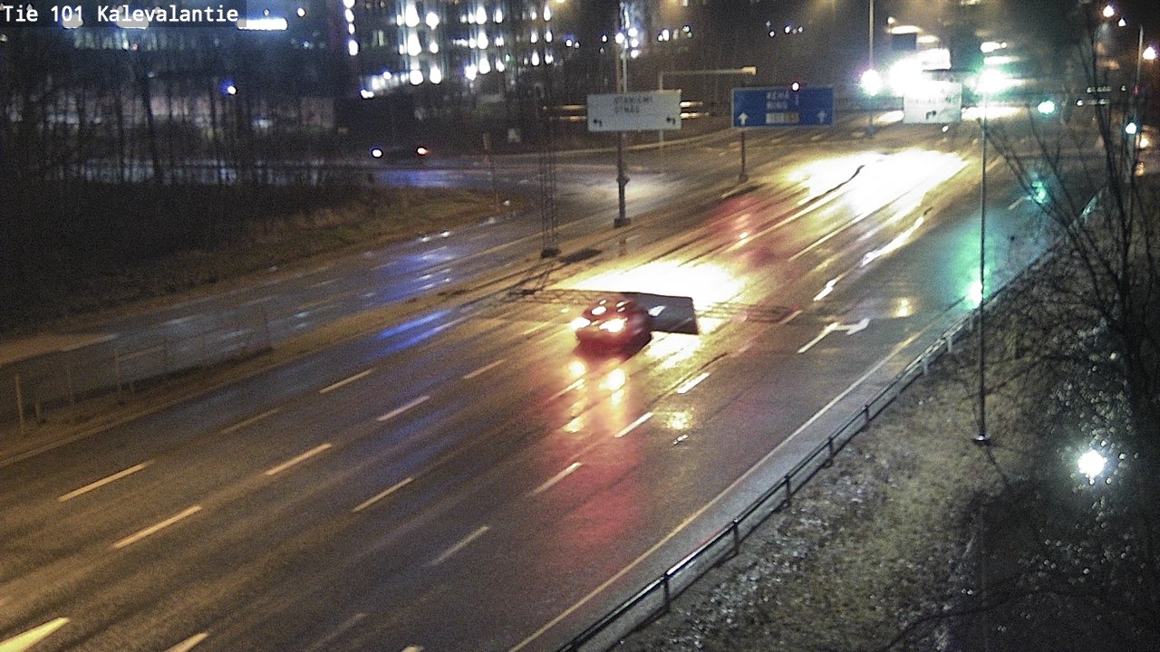 Weather Camera Image Väg 101 Kalevalantie, Espoo, Uusimaa