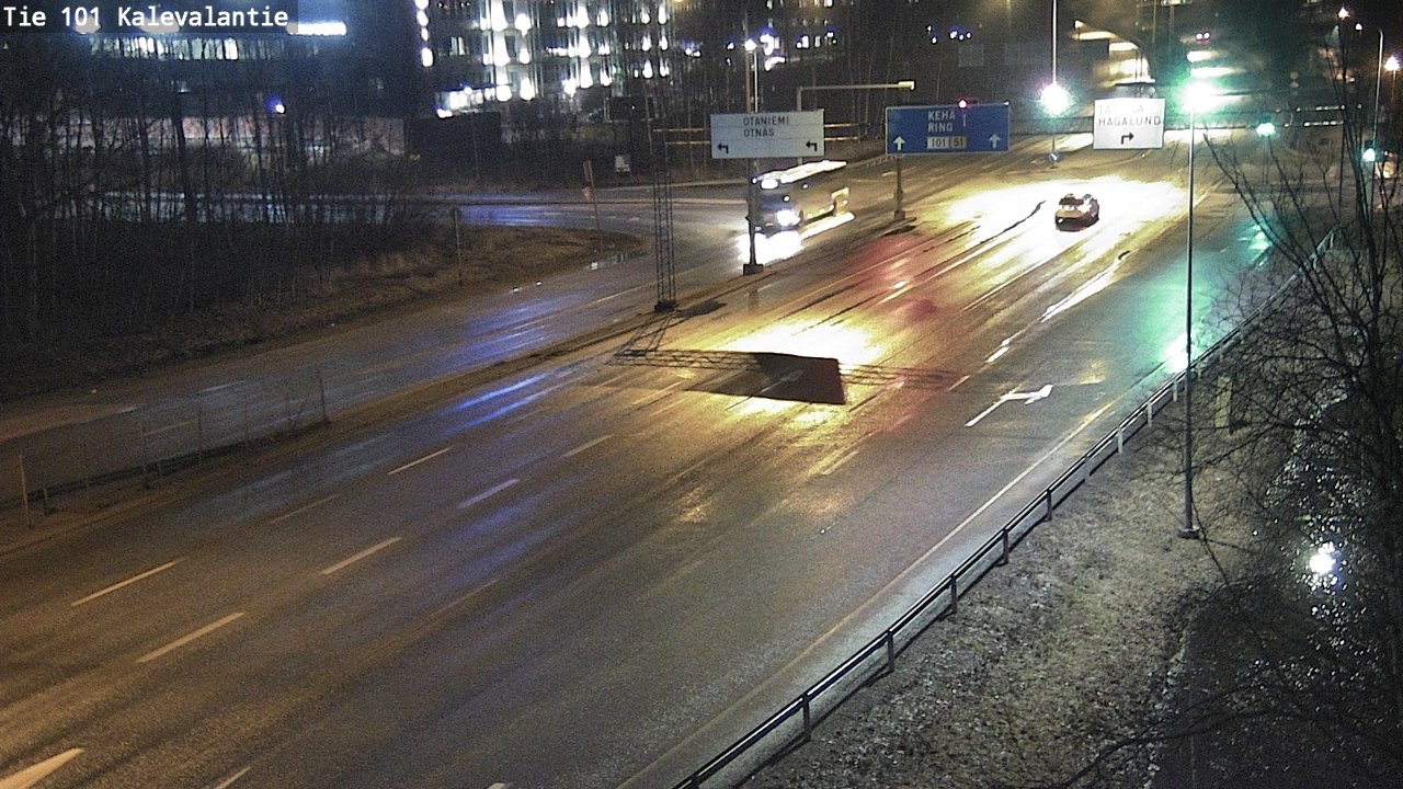 Weather Camera Image Väg 101 Kalevalantie, Espoo, Uusimaa