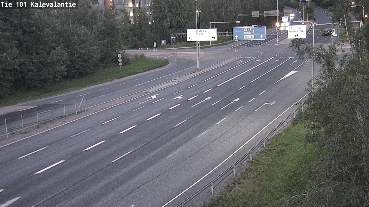 Weather Camera Image Väg 101 Kalevalantie, Espoo, Uusimaa