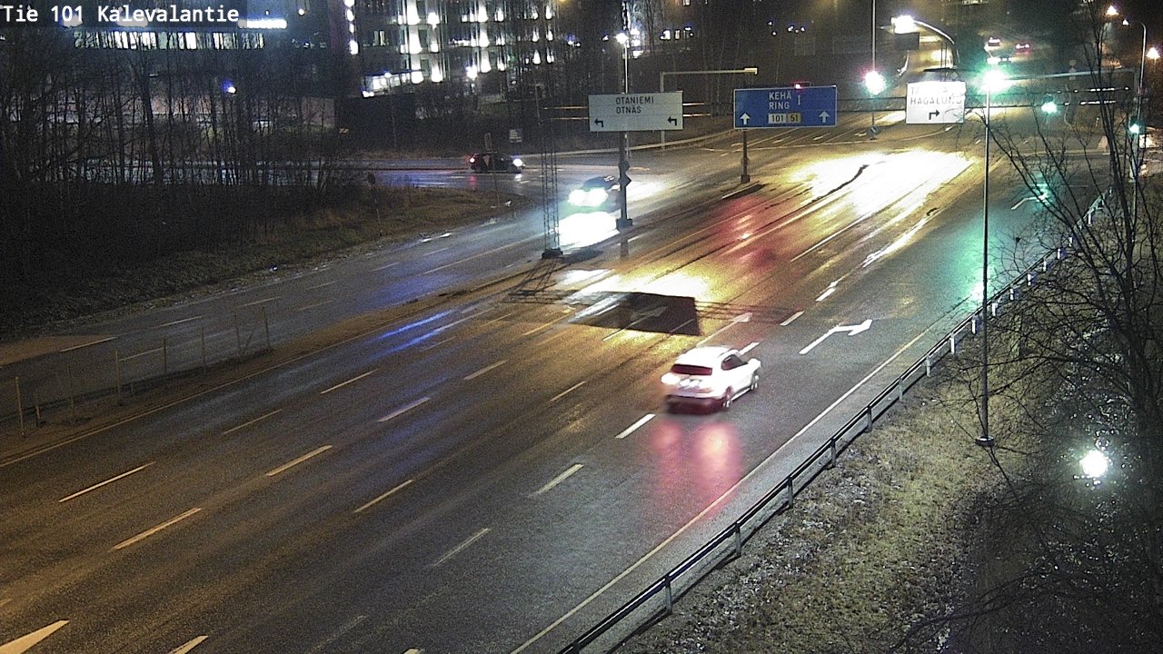 Weather Camera Image Väg 101 Kalevalantie, Espoo, Uusimaa