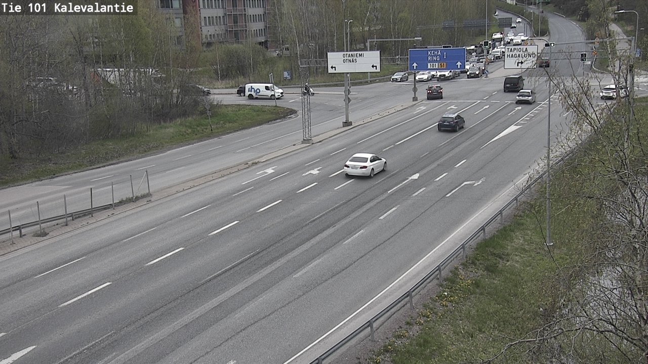 Weather Camera Image Väg 101 Kalevalantie, Espoo, Uusimaa