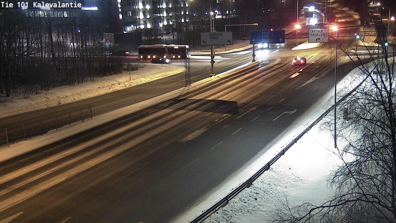 Weather Camera Image Väg 101 Kalevalantie, Espoo, Uusimaa