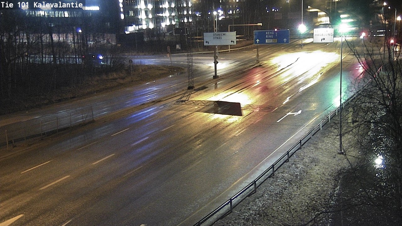 Weather Camera Image Väg 101 Kalevalantie, Espoo, Uusimaa