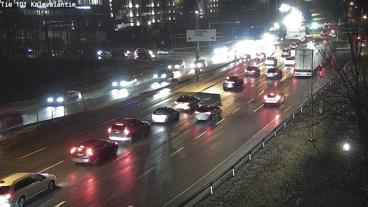 Weather Camera Image Väg 101 Kalevalantie, Espoo, Uusimaa