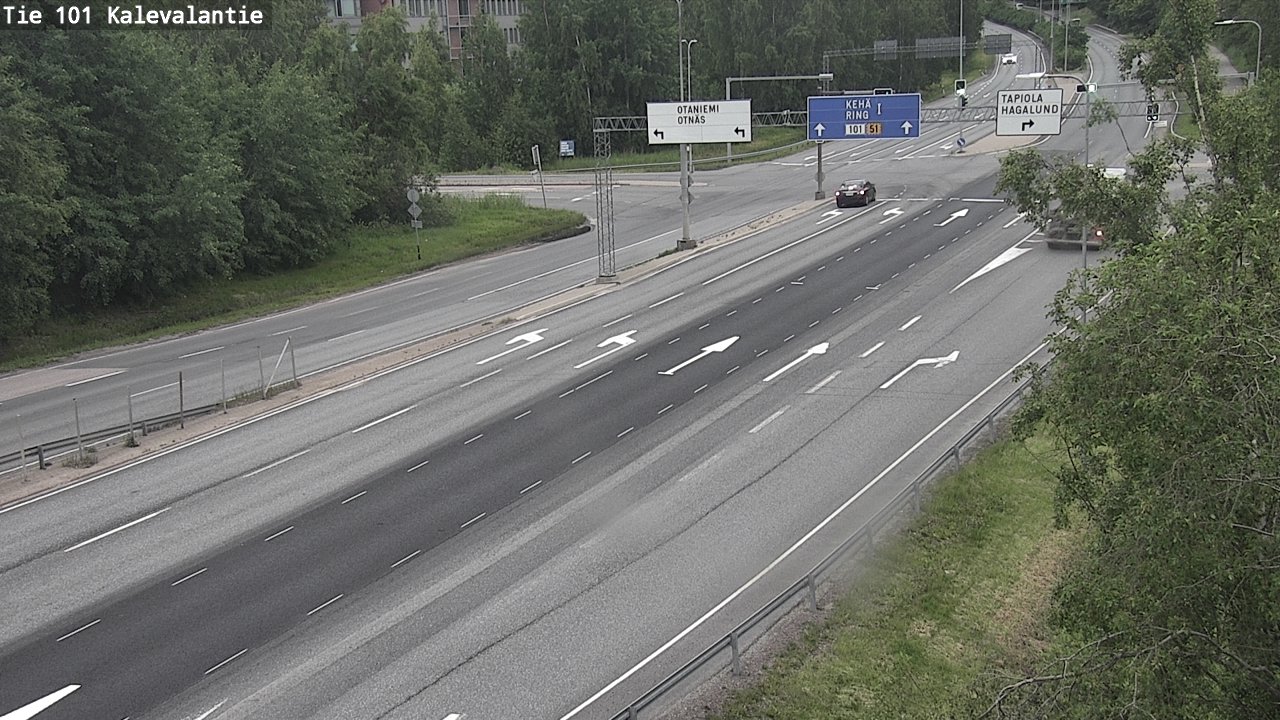 Weather Camera Image Road 101 Kalevalantie, Espoo, Uusimaa