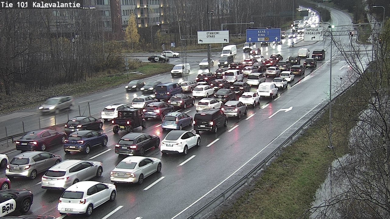 Weather Camera Image Road 101 Kalevalantie, Espoo, Uusimaa