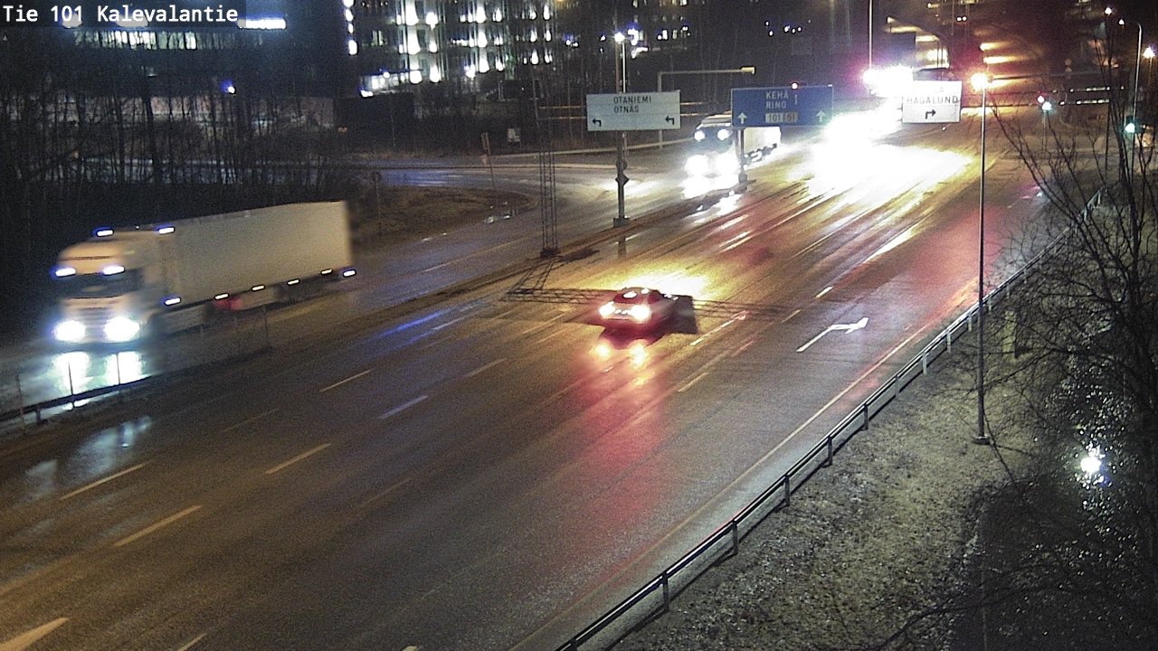Weather Camera Image Väg 101 Kalevalantie, Espoo, Uusimaa