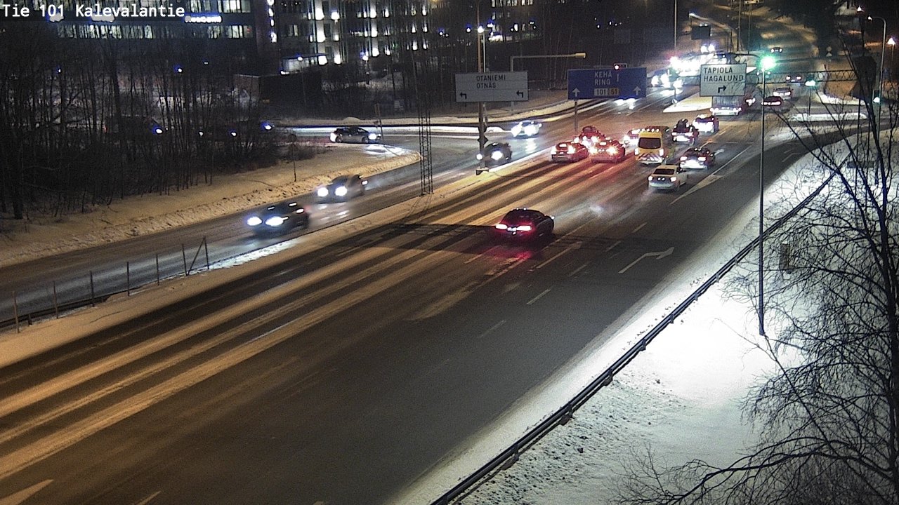 Weather Camera Image Road 101 Kalevalantie, Espoo, Uusimaa