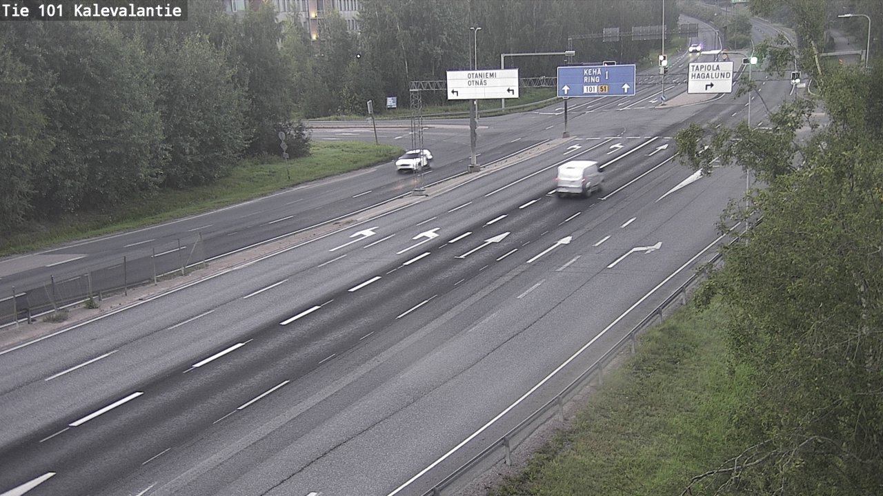Weather Camera Image Väg 101 Kalevalantie, Espoo, Uusimaa