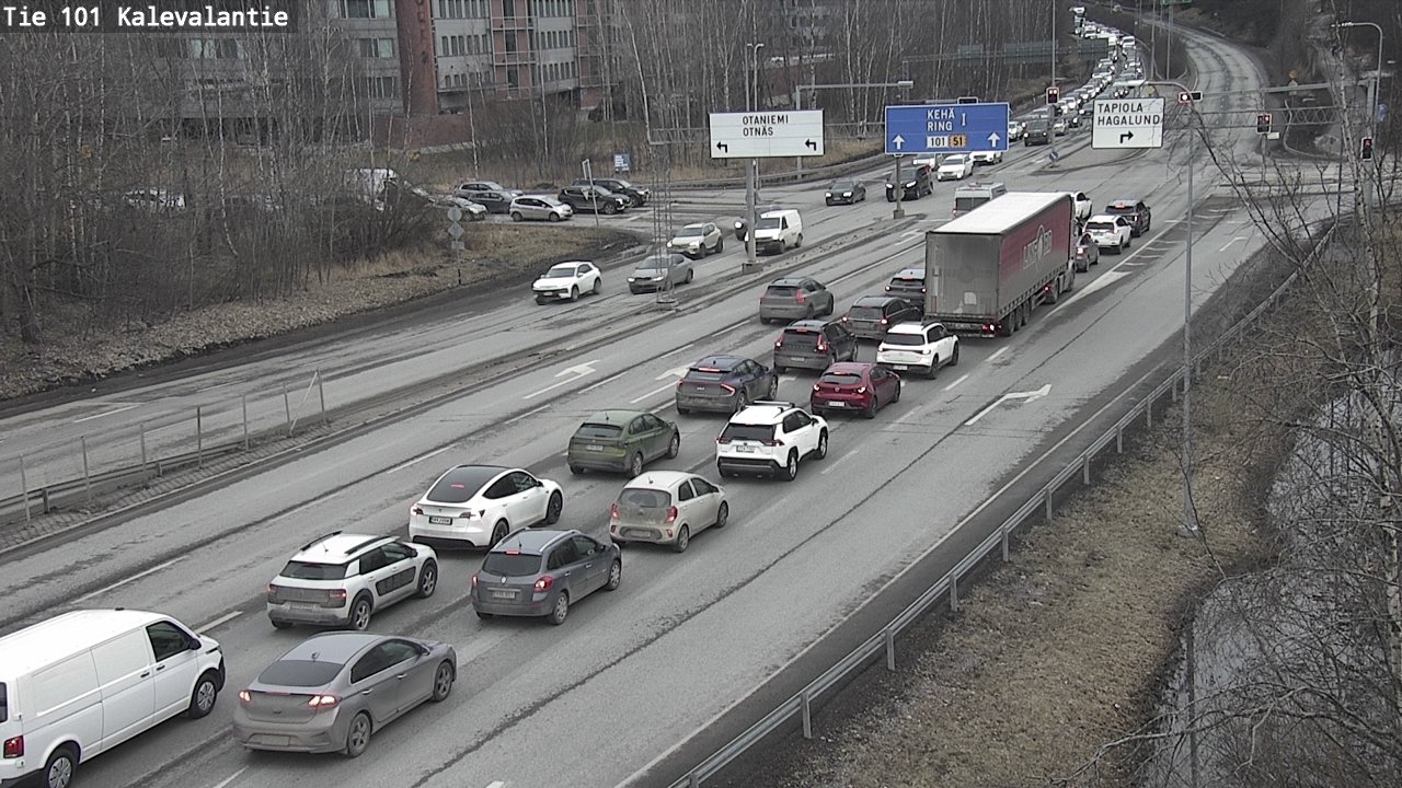 Weather Camera Image Väg 101 Kalevalantie, Espoo, Uusimaa