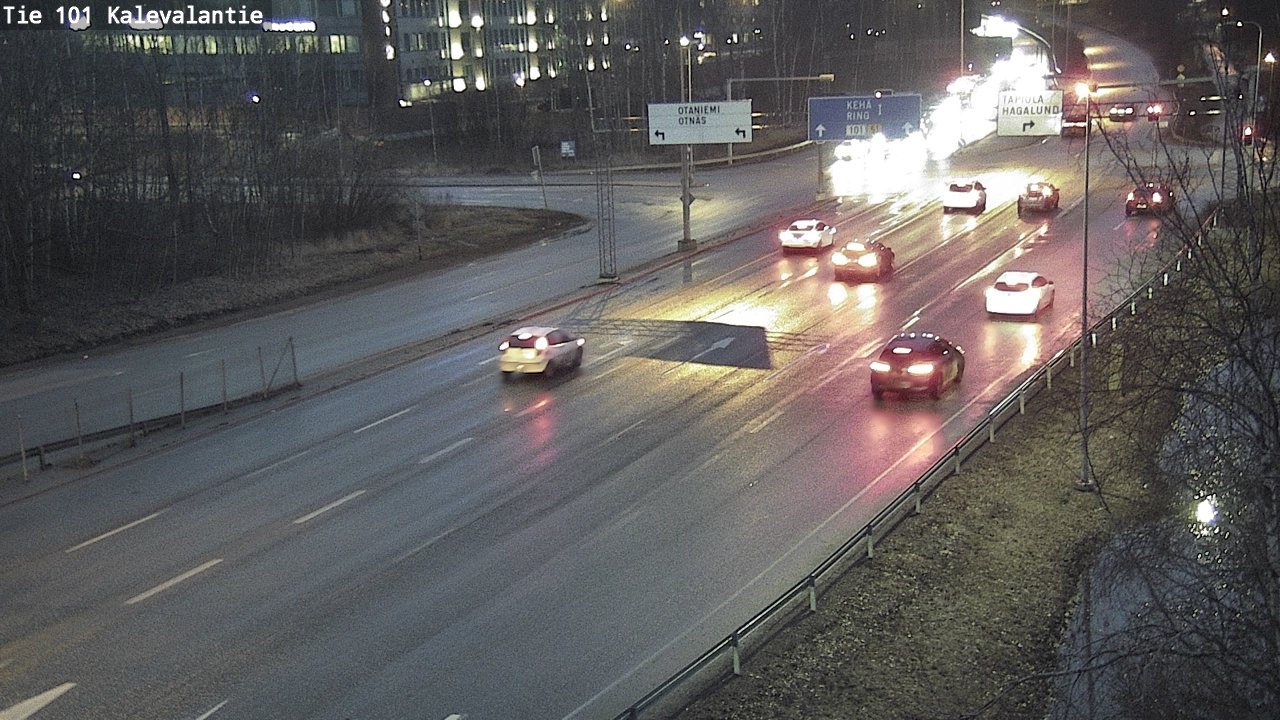 Weather Camera Image Väg 101 Kalevalantie, Espoo, Uusimaa