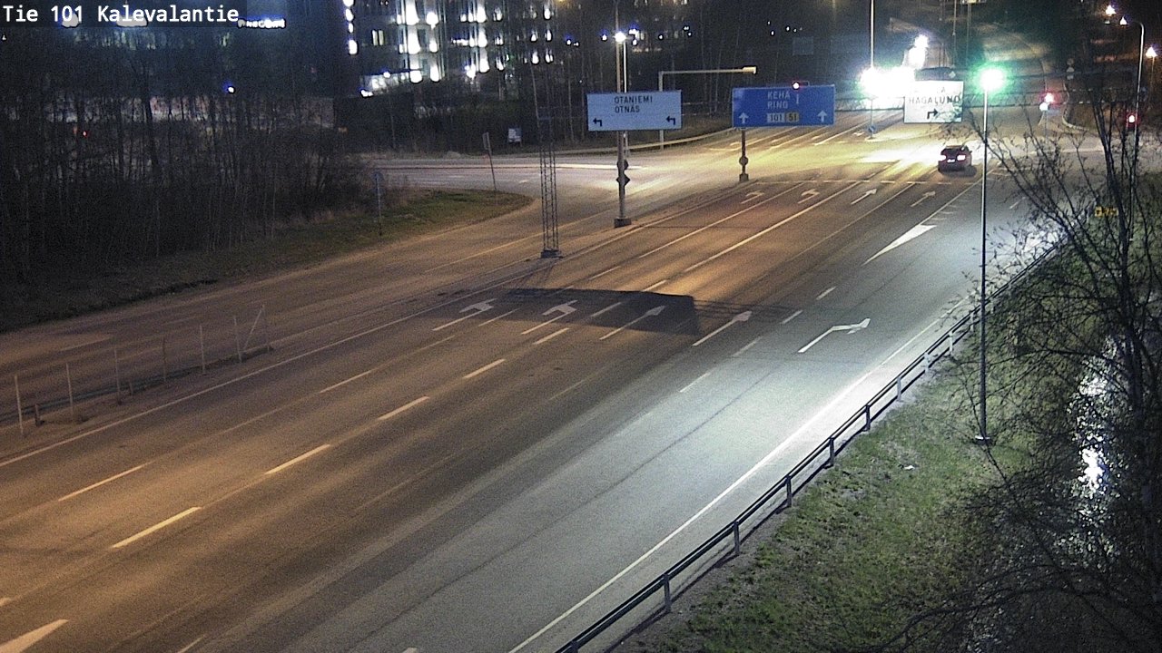 Weather Camera Image Road 101 Kalevalantie, Espoo, Uusimaa