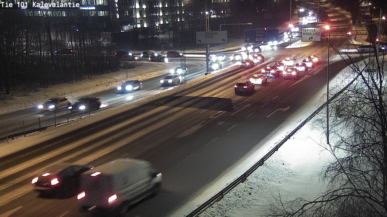 Weather Camera Image Road 101 Kalevalantie, Espoo, Uusimaa