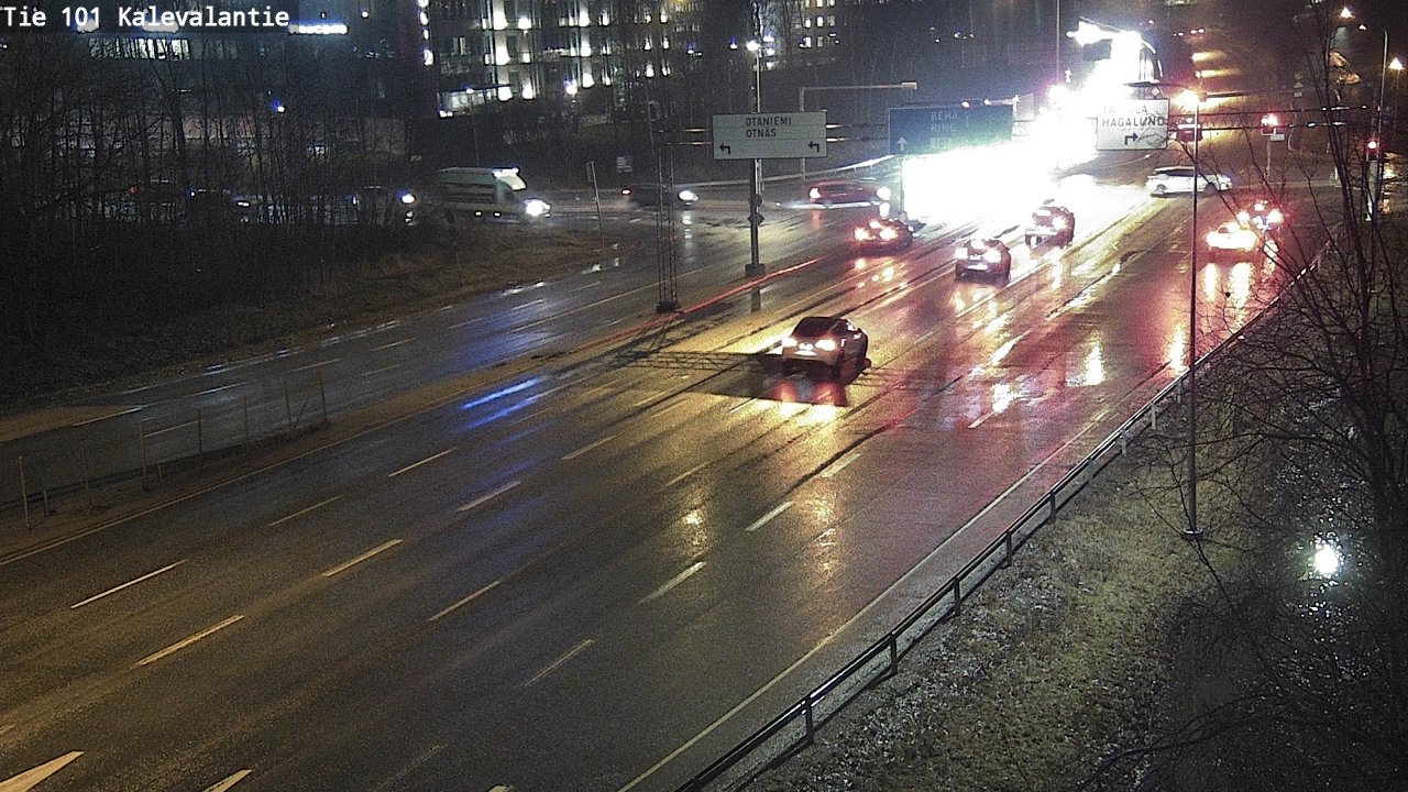 Weather Camera Image Väg 101 Kalevalantie, Espoo, Uusimaa