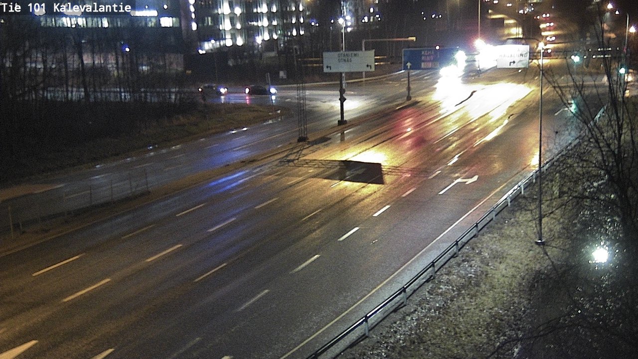 Weather Camera Image Väg 101 Kalevalantie, Espoo, Uusimaa