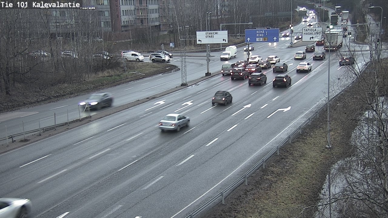 Weather Camera Image Väg 101 Kalevalantie, Espoo, Uusimaa