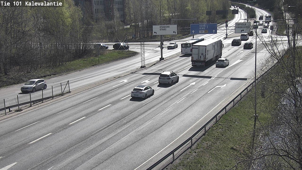 Kelikamerat Kuva Tie 101 Kalevalantie, Espoo, Uusimaa
