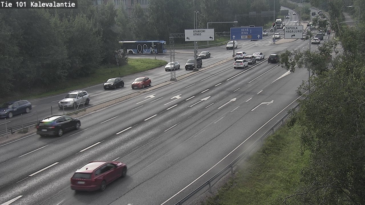 Weather Camera Image Väg 101 Kalevalantie, Espoo, Uusimaa