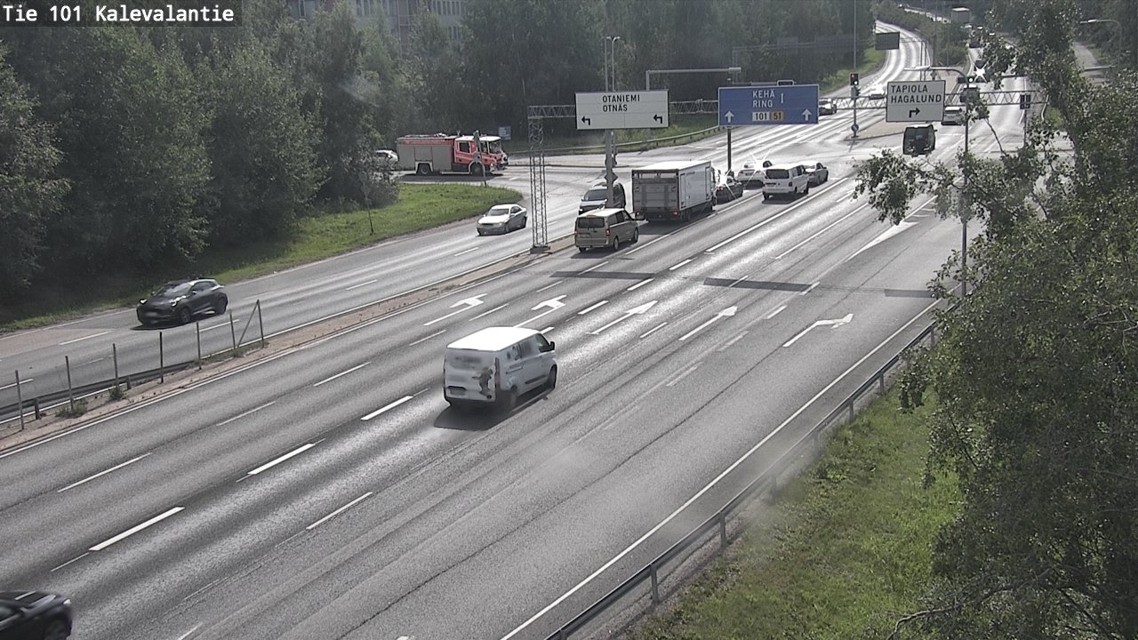 Weather Camera Image Road 101 Kalevalantie, Espoo, Uusimaa