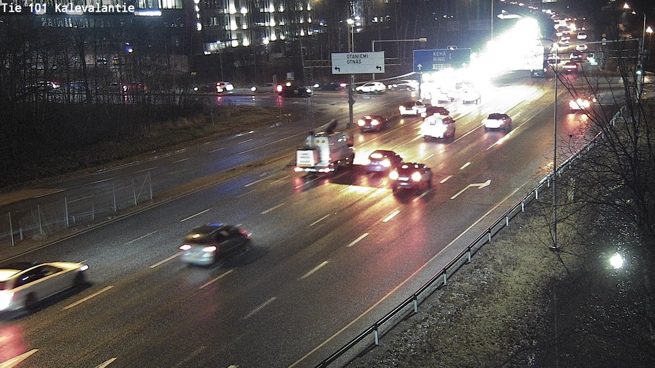 Weather Camera Image Väg 101 Kalevalantie, Espoo, Uusimaa