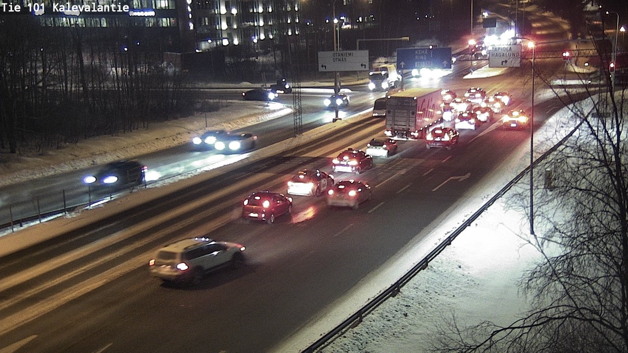 Weather Camera Image Road 101 Kalevalantie, Espoo, Uusimaa
